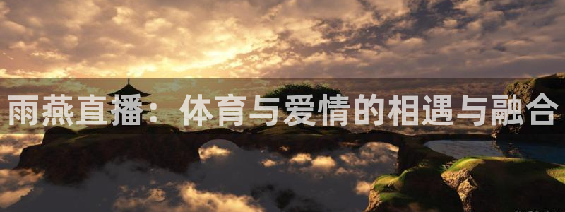 雨燕直播：体育与爱情的相遇与融合